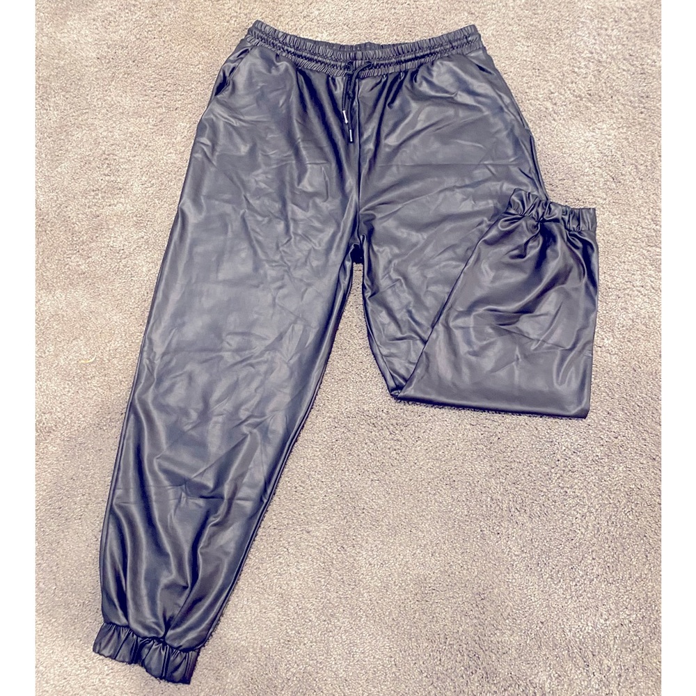 Leather Joggers
